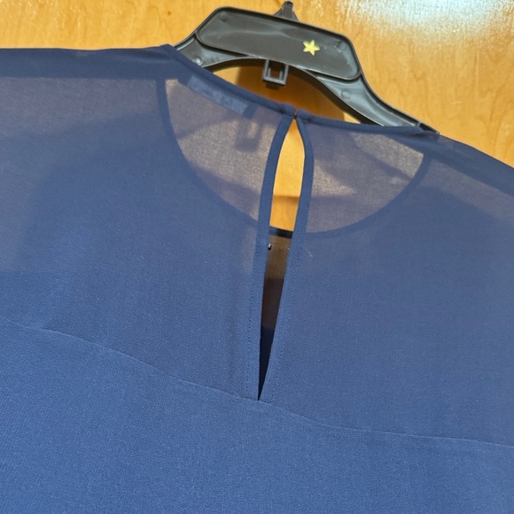 Paul Smith Navy Ruffle Sleeve Blouse - Picture 4 of 5